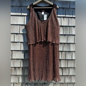 NWT Prairie New York (Saks 5th Ave) plus size metallic party dress, sz 22
